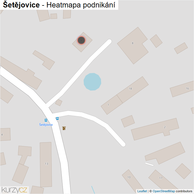 Mapa Šetějovice - Firmy v obci.