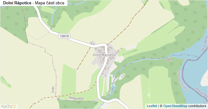 Dolní Rápotice - mapa části obce