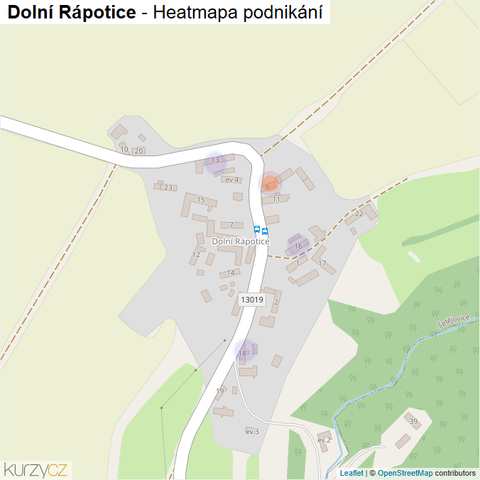 Mapa Dolní Rápotice - Firmy v části obce.