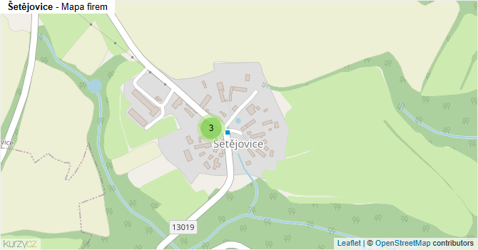 Šetějovice - mapa firem