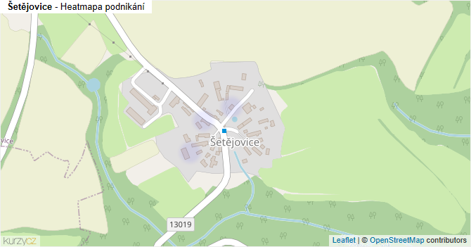 Šetějovice - mapa podnikání