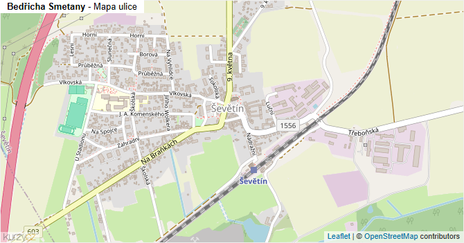 Bedřicha Smetany - mapa ulice