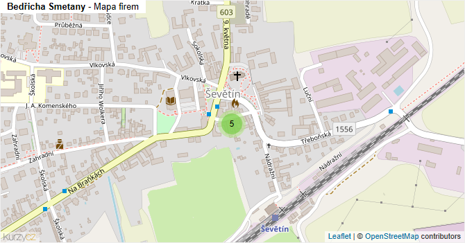 Bedřicha Smetany - mapa firem