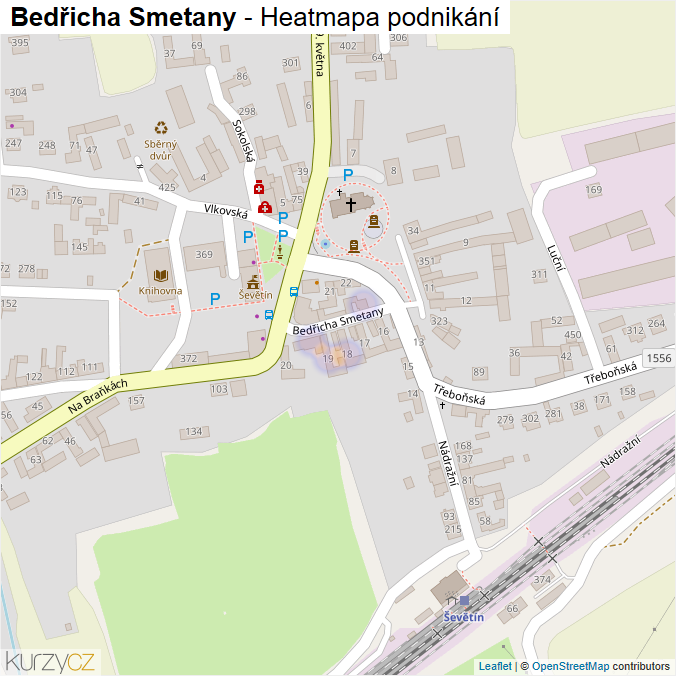 Mapa Bedřicha Smetany - Firmy v ulici.