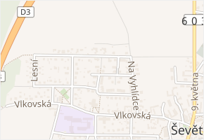 Borová v obci Ševětín - mapa ulice