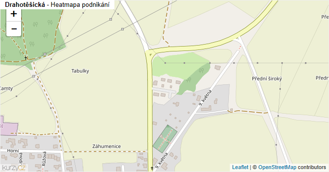 Drahotěšická - mapa podnikání