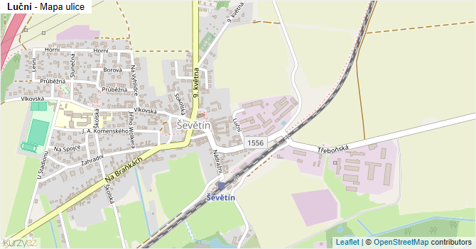 Luční - mapa ulice