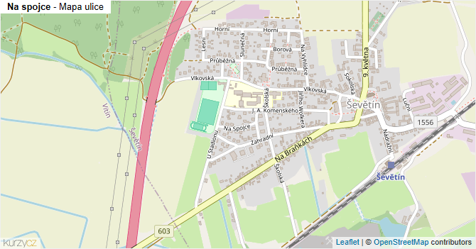 Na spojce - mapa ulice