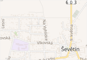 Na vyhlídce v obci Ševětín - mapa ulice