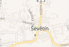 Ševětín v obci Ševětín - mapa části obce