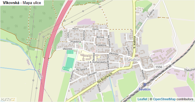 Vlkovská - mapa ulice