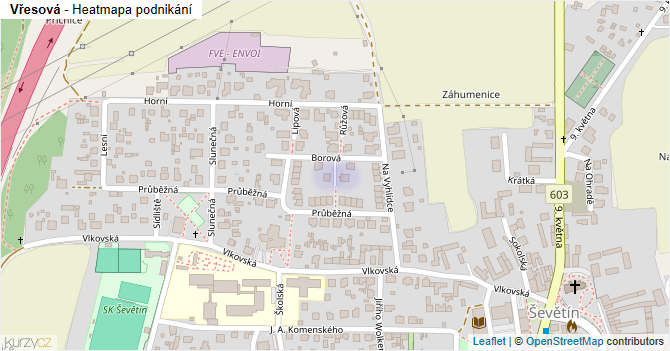 Vřesová - mapa podnikání