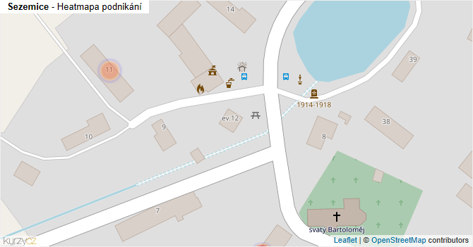 Sezemice - mapa podnikání