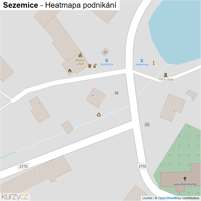 Mapa Sezemice - Firmy v obci.