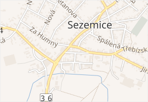 Českých bratří v obci Sezemice - mapa ulice