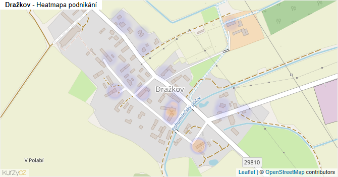 Dražkov - mapa podnikání