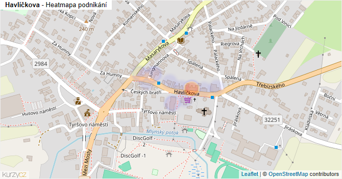 Havlíčkova - mapa podnikání