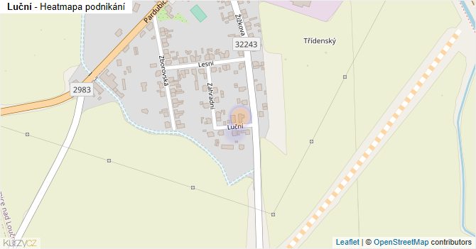 Luční - mapa podnikání