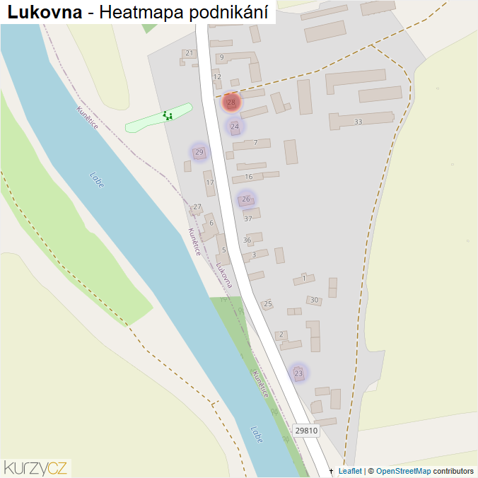 Mapa Lukovna - Firmy v části obce.