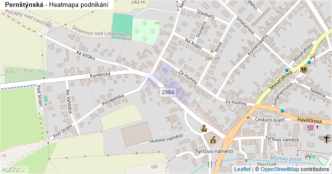 Pernštýnská - mapa podnikání