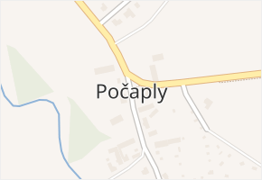 Počaply v obci Sezemice - mapa části obce