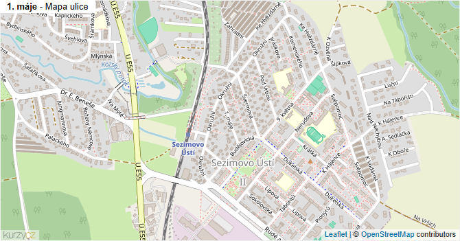 1. máje - mapa ulice