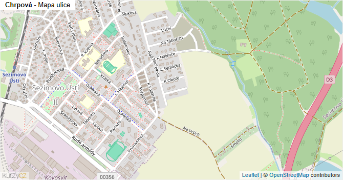 Chrpová - mapa ulice