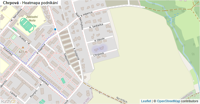 Chrpová - mapa podnikání