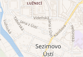 Jana z Ústí v obci Sezimovo Ústí - mapa ulice