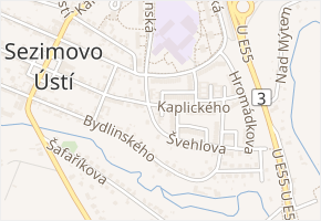 Karenova v obci Sezimovo Ústí - mapa ulice