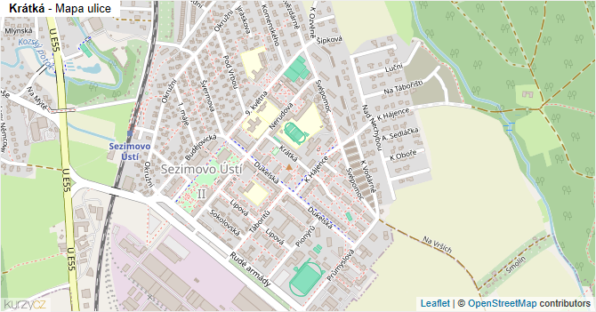 Krátká - mapa ulice