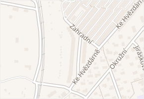 Zahradní v obci Sezimovo Ústí - mapa ulice