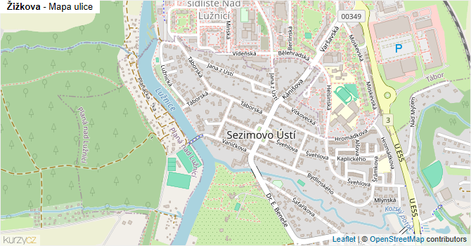 Žižkova - mapa ulice