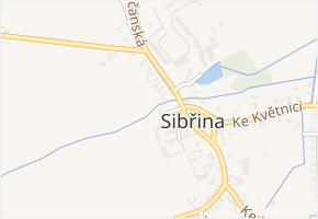 Bezinková v obci Sibřina - mapa ulice
