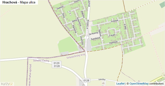 Hrachová - mapa ulice