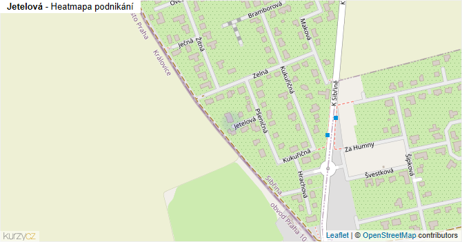 Jetelová - mapa podnikání