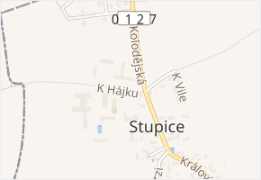 K Hájku v obci Sibřina - mapa ulice