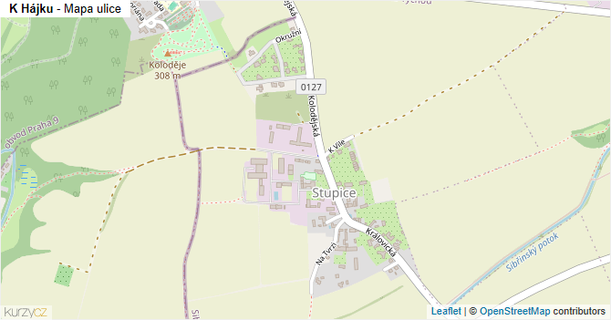 K Hájku - mapa ulice