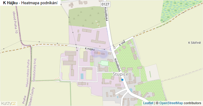 K Hájku - mapa podnikání