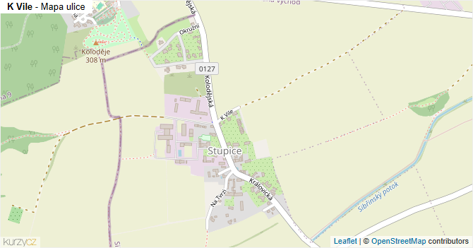 K Vile - mapa ulice