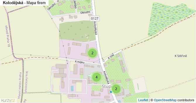 Kolodějská - mapa firem