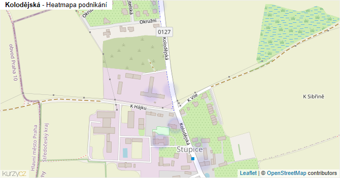 Kolodějská - mapa podnikání