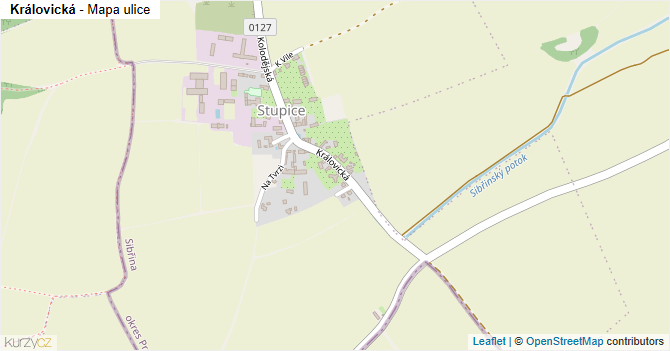 Královická - mapa ulice