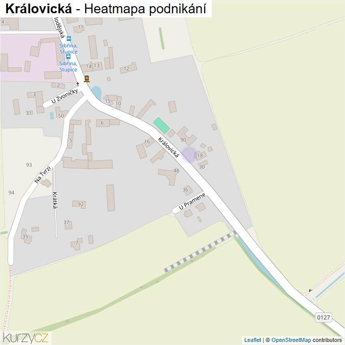 Mapa Královická - Firmy v ulici.