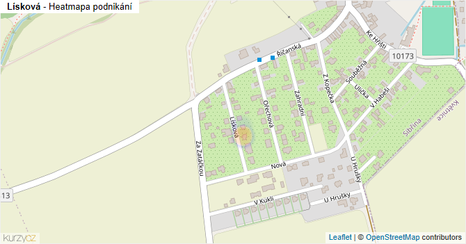 Lísková - mapa podnikání