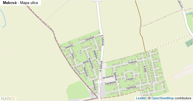 Maková - mapa ulice