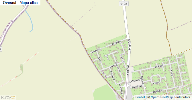 Ovesná - mapa ulice