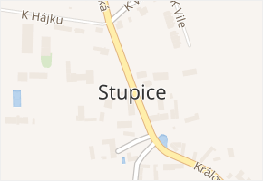 Stupice v obci Sibřina - mapa části obce