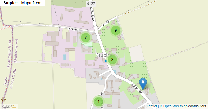 Stupice - mapa firem