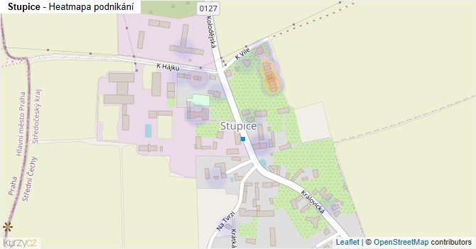 Stupice - mapa podnikání